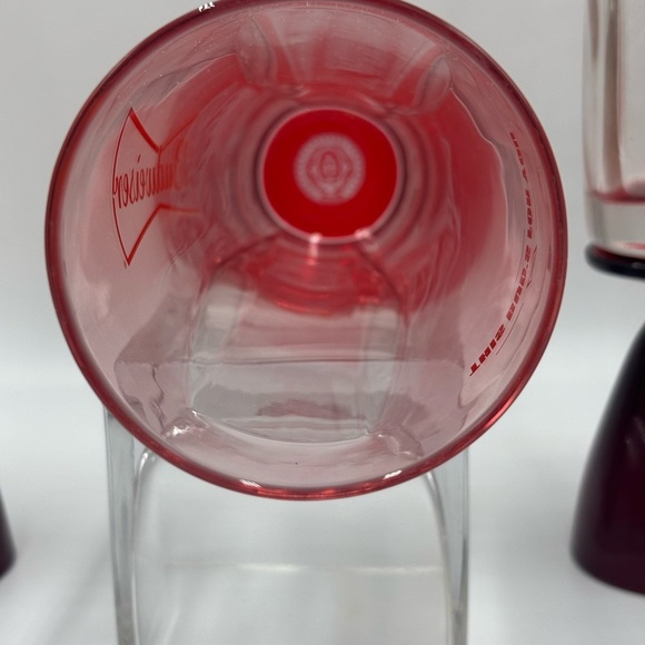 Limited Edition Budweiser Red Bottom Glasses. Boelter Brands. Tall Beer Glass. - Picture 9 of 12